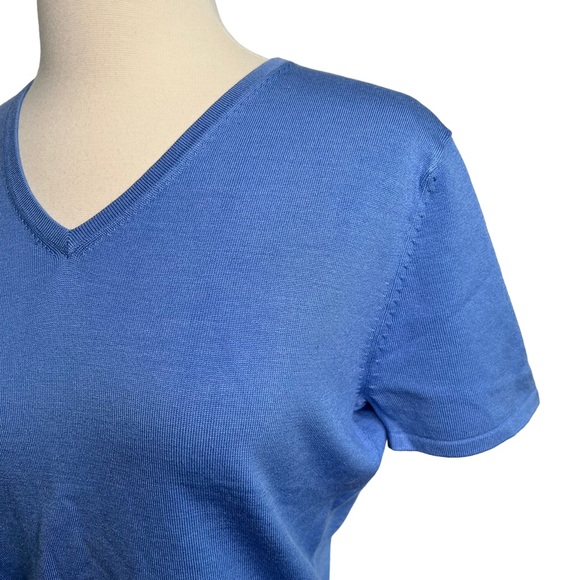 Tori Richard Honolulu Silk Blend Short Sleeve V-Neck Sweater NWT M - Picture 3 of 9